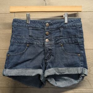 Mossimo High Rise Stretch Denim Shorts Womens Juniors Size 7